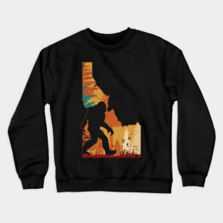 Bigfoot Retro Vintage Sasquatch Idaho Crewneck Sweatshirt